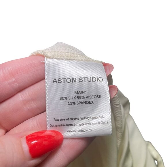 Aston Studio Eddy Pant Milk/Nero Dot NWT Size 10 $350 - Picture 3 of 6